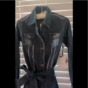NWT Ben Sherman Long Sleeve Denim Dress XS